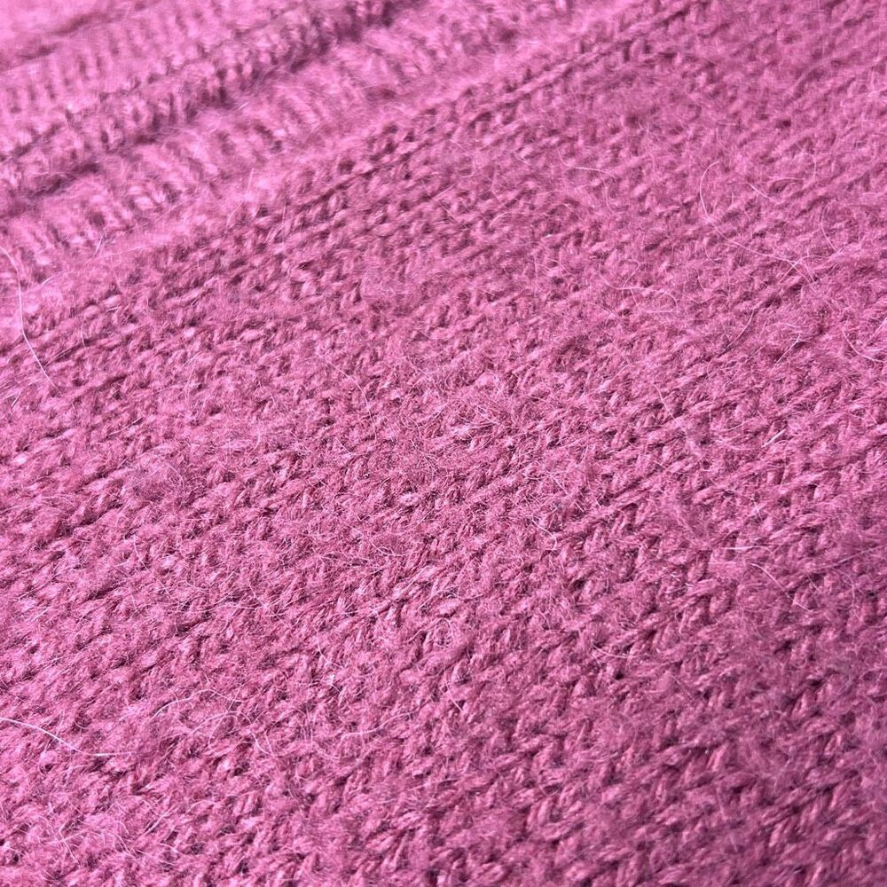 American South Side, Zip-up Alpaca Wool Sweater in Rasberry, Women’s Medium - Picture 8 of 10
